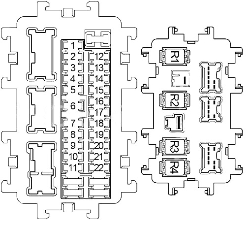 Схема блока в салоне