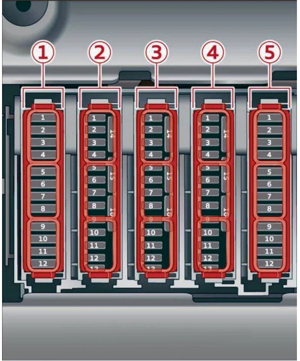 Схема блока в багажнике