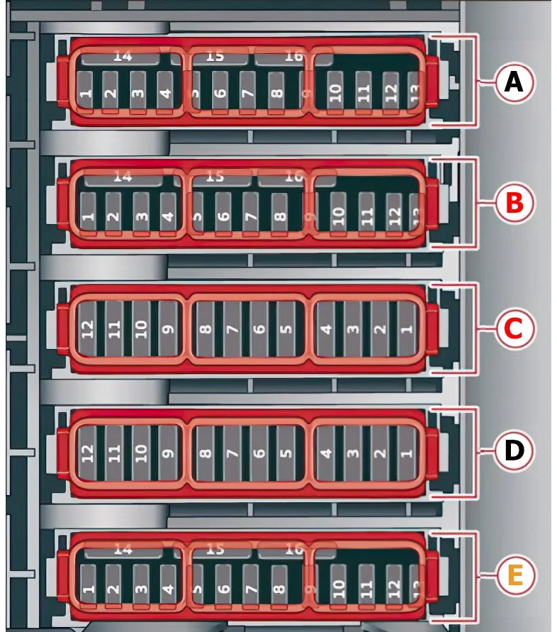 Схема блока в салоне