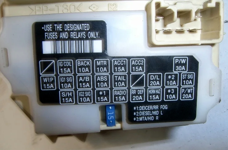 Схема с крышки блока