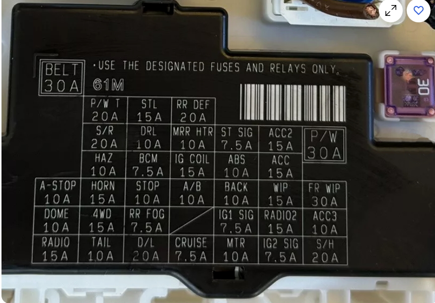 Схема блока в салоне