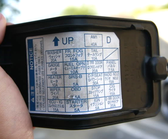 Схема с крышки блока