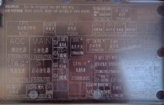 Схема с крышки блока