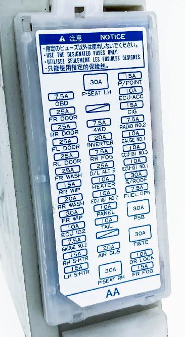 Схема с крышки блока