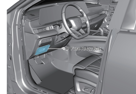 Доступ к блоку предохранителей в салоне Omoda C5