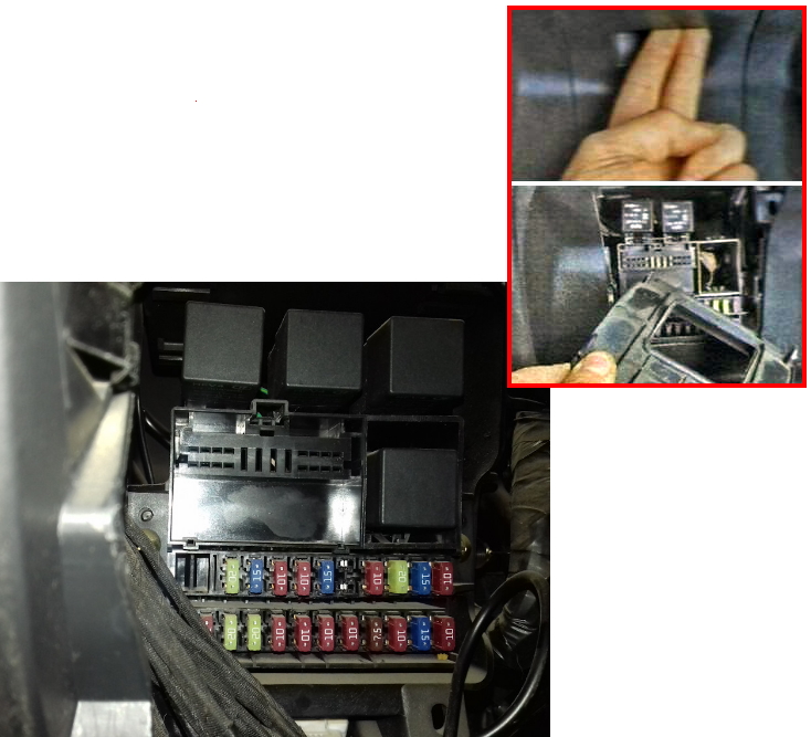 Расположение блока в салоне Джили МК