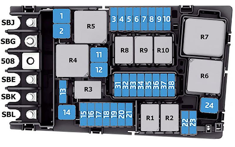 Схема блока под капотом ТАОС