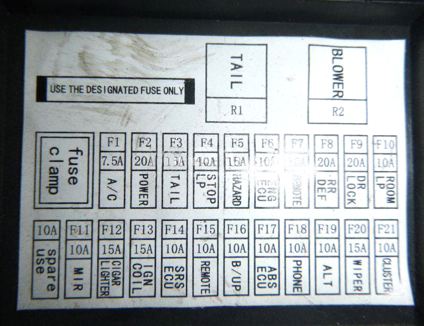 Пример схемы с крышки блока