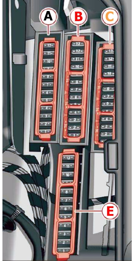 Схема блока в багажнике