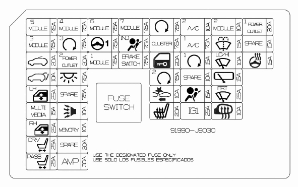 Пример схемы с крышки блока