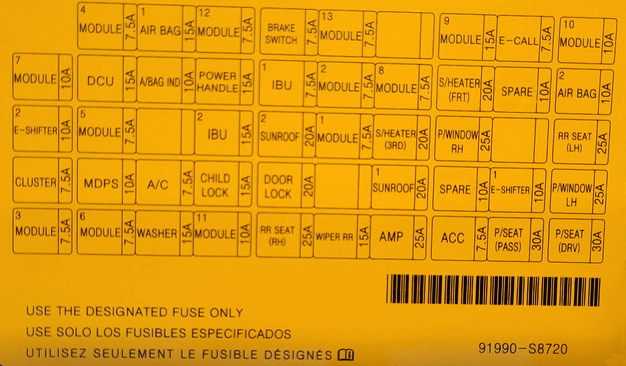 Схема с крышки блока