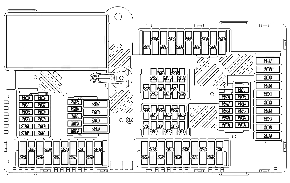 Схема блока в багажнике