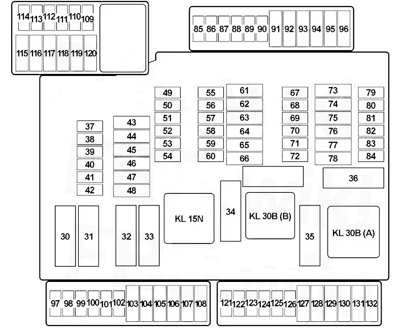 Схема блока в салоне