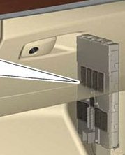 Расположение блока в салоне ф20