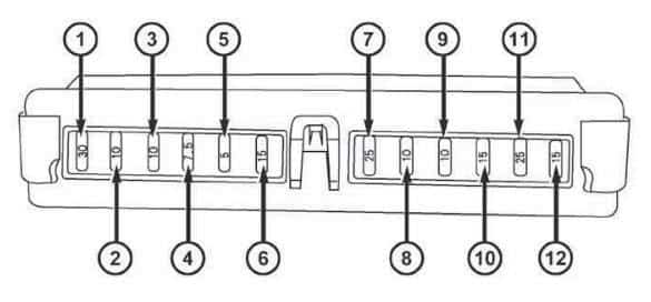 Схема блока в салоне Чери м11
