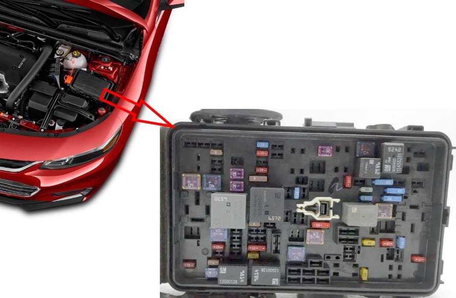 Блок под капотом шевроле малибу