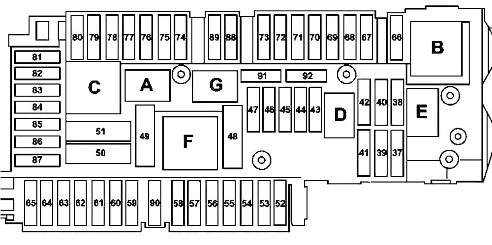 Схема блока в багажнике х204