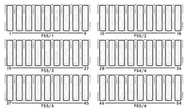 Схема блока под сиденьем