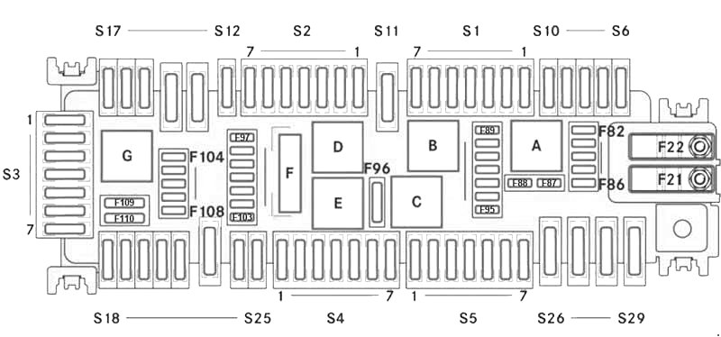 Схема блока в салоне