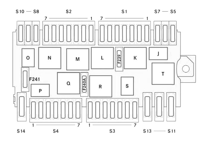 Схема блока под капотом Вито 447