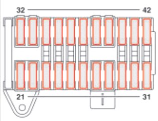 Схема нижнего левого сектора Mercedes Vito W639