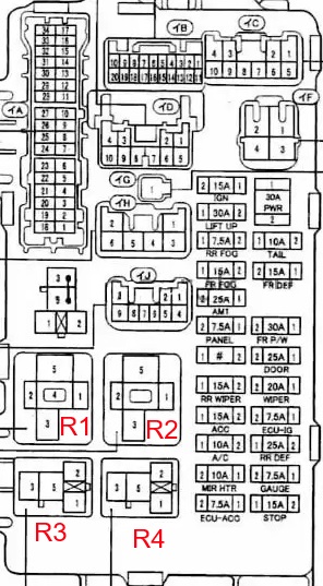 Схема блока в салоне