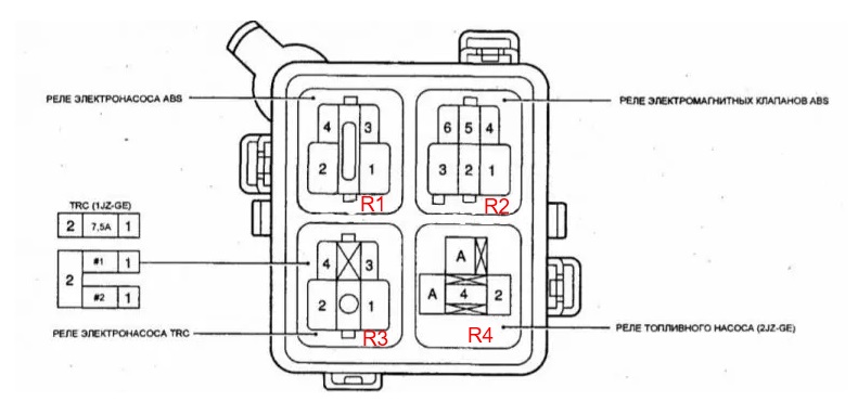 Схема блока реле