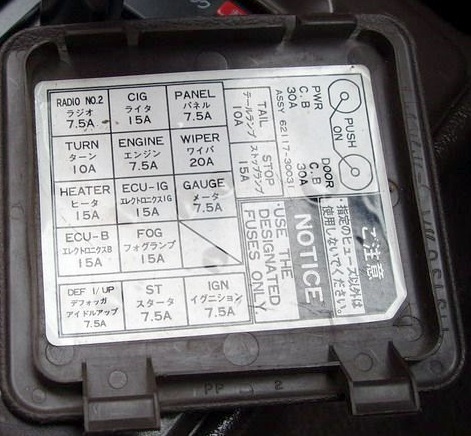 Схема с крышки блока