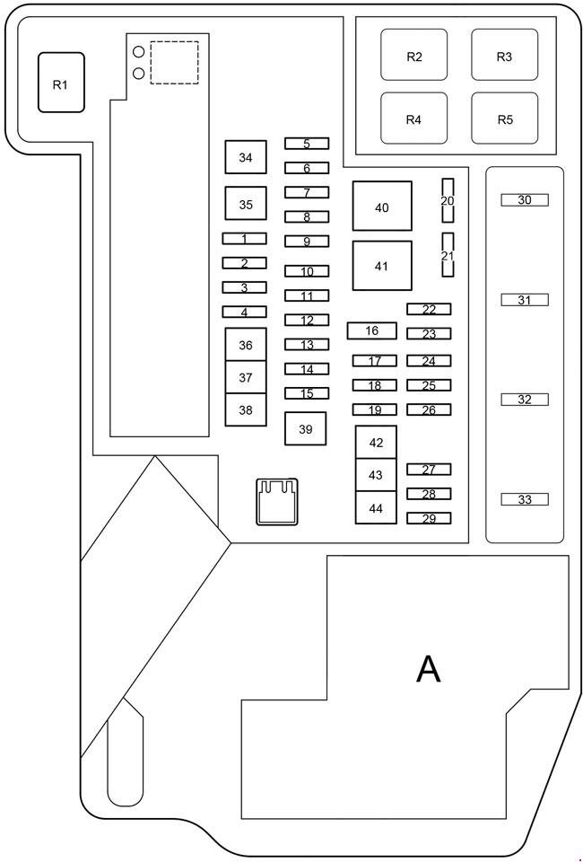 Схема блока под капотом приус 20