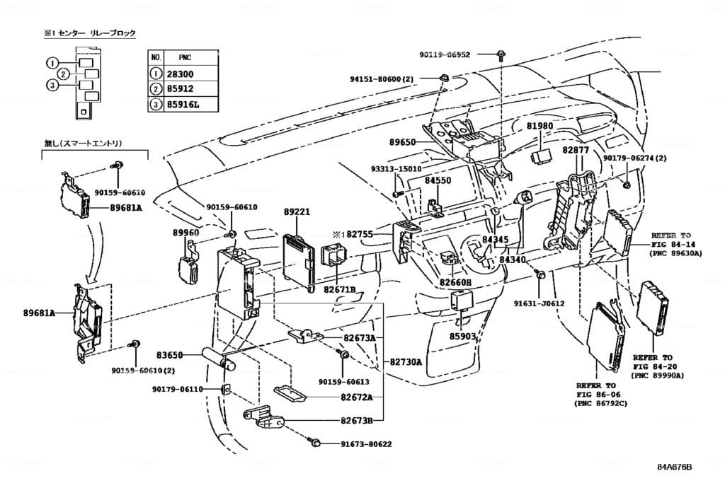Схема блока в салоне