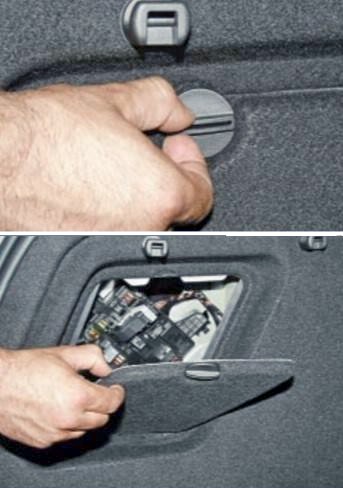 Блок в багажнике