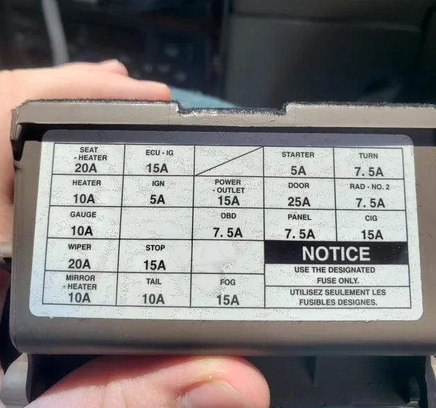 Пример схемы с крышки блока