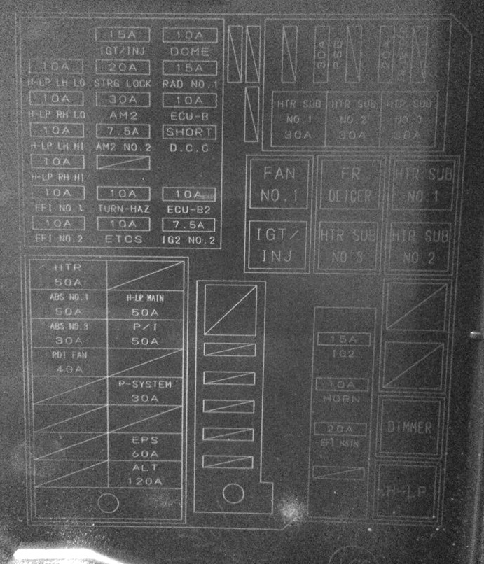 Пример схемы с крышки блока