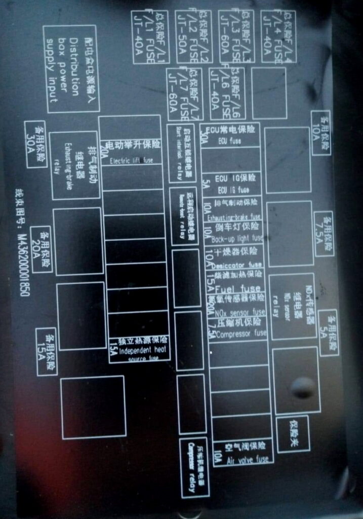 Схема с крышки блока