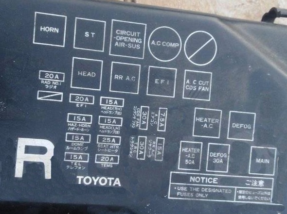 Схема с крышки блока