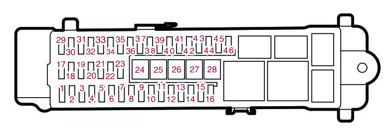 Схема блока под сиденьем