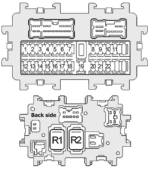Схема блока в салоне