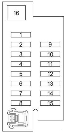 Схема дополнительного блока в салоне