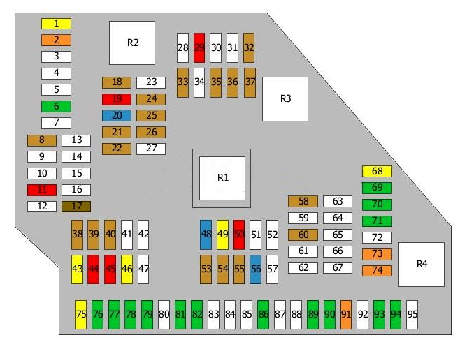 Схема блока в багажнике