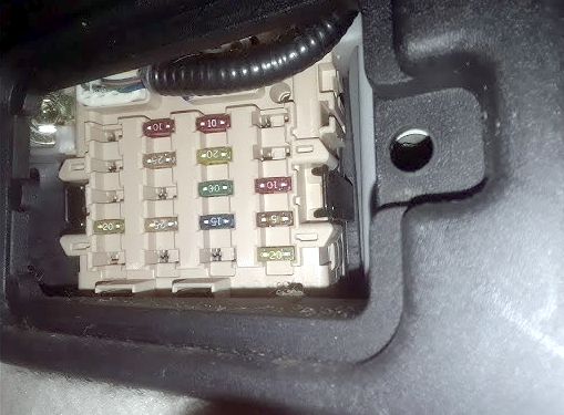 Фото блока под панелью