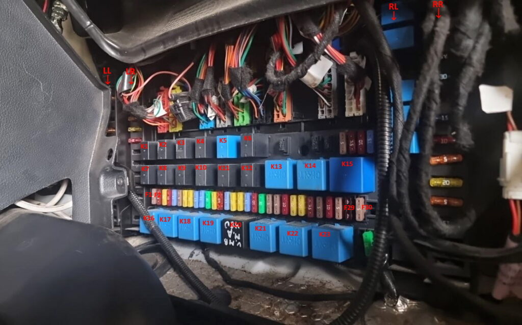 Блок предохранителей и реле Фотон Ауман