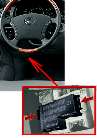 Блок в салоне лексус 470
