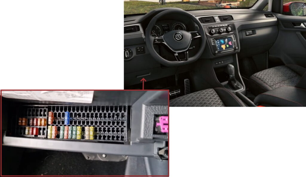 Блок в салоне Кадди 4