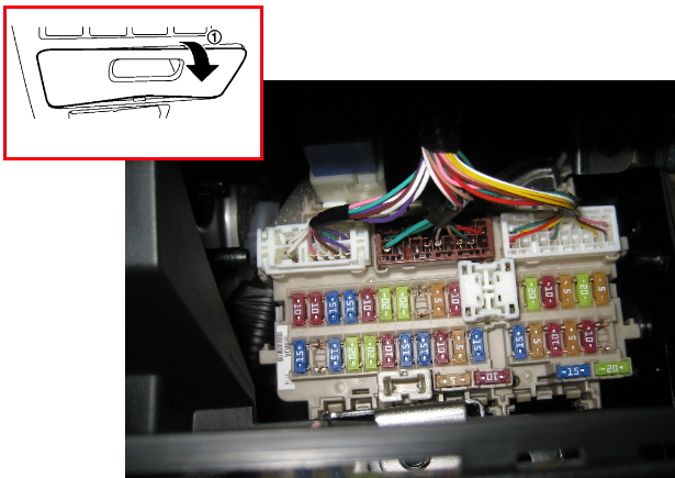 расположение блока в салоне