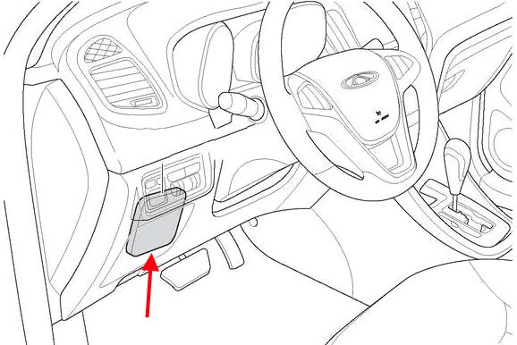 Расположение блока в салоне Чери 4