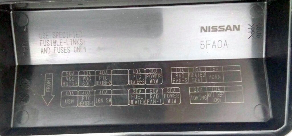 Схема с крышки блока