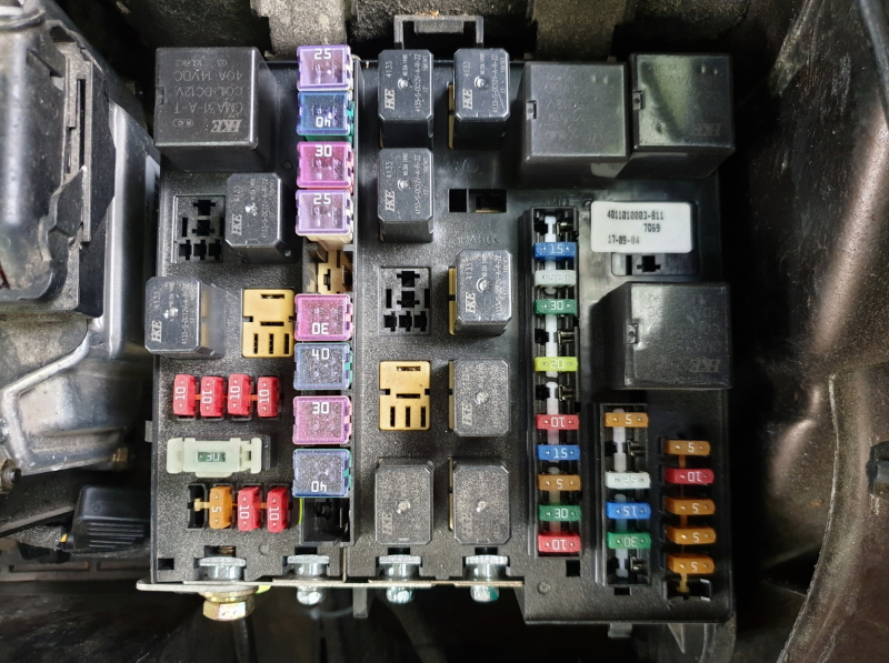 Фото блока предохранителей в салоне
