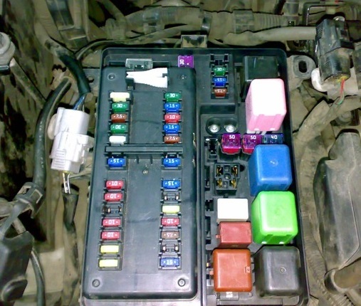 Фото подкапотного блока вариант 2 Toyota Land Cruiser 105