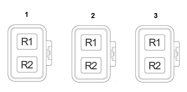 Диаграмма реле в салоне Toyota Corolla Verso