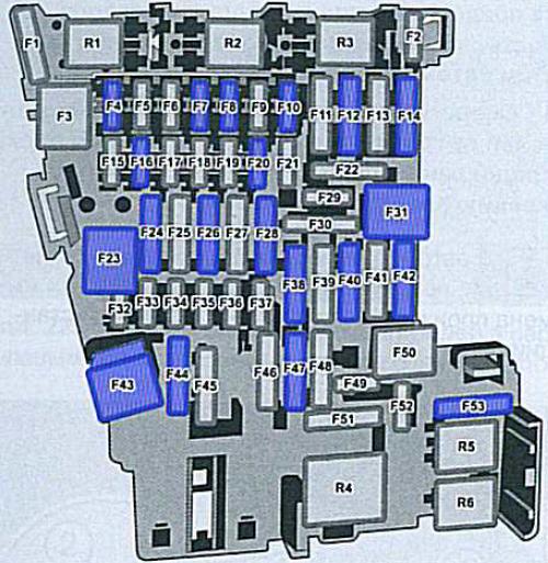 Схема блока в салоне